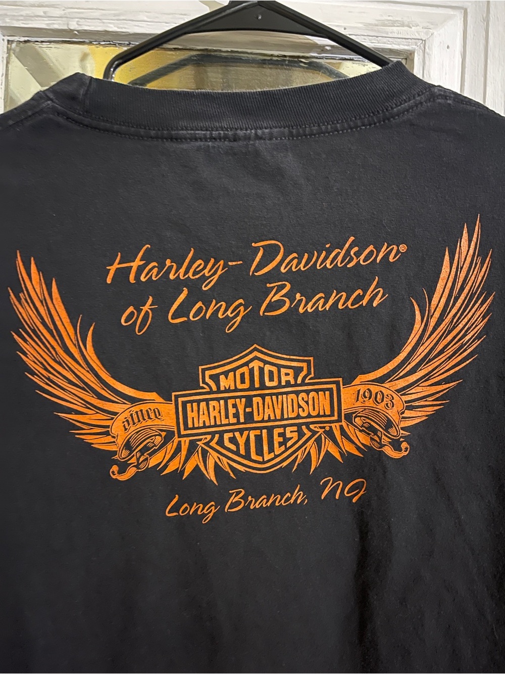 Harley-Davidson Black Tee with Orange Winged Logo